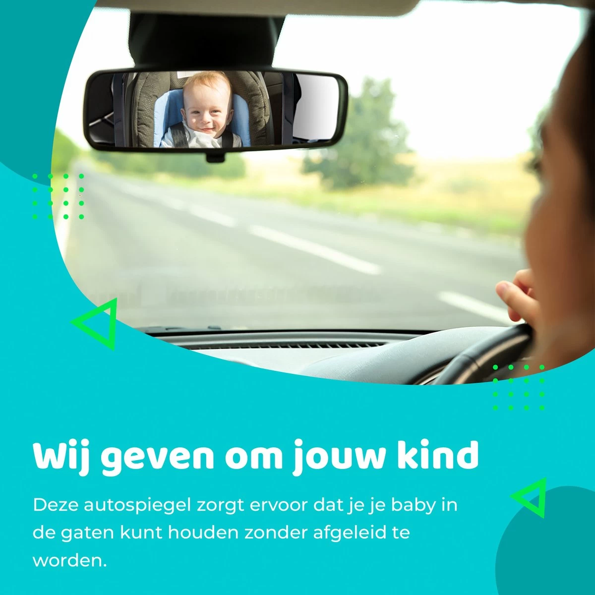Aomni Verstelbare Autospiegel Baby – 360 Graden Roteerbare Baby Spiegel Auto – Kinder Achteruitkijkspiegel 4 Aomni Verstelbare Autospiegel Baby – 360 Graden Roteerbare Baby Spiegel Auto – Kinder Achteruitkijkspiegel - Afbeelding 4