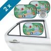 ALFA LIFESTYLE® Statische Zonneschermen – SHADE PRO V4- Jungle – Zonnescherm Auto Baby – UV Protectie Bescherming - 2 Stuks