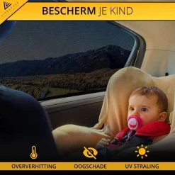 Lifestyle Living Zonnescherm – Overtrek Voor Auto Zijruit - Zonwering Voor Baby En Kind – Zonder Zuignappen – Incl. Hoes – MAX 112 X 51CM -Kinderwagens Kortingswinkel 1200x1200 801