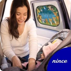 Nince Zonnescherm Auto Zijraam Van Hoge Kwaliteit - Jungle - Set Van 2 -Kinderwagens Kortingswinkel 1200x1200 806