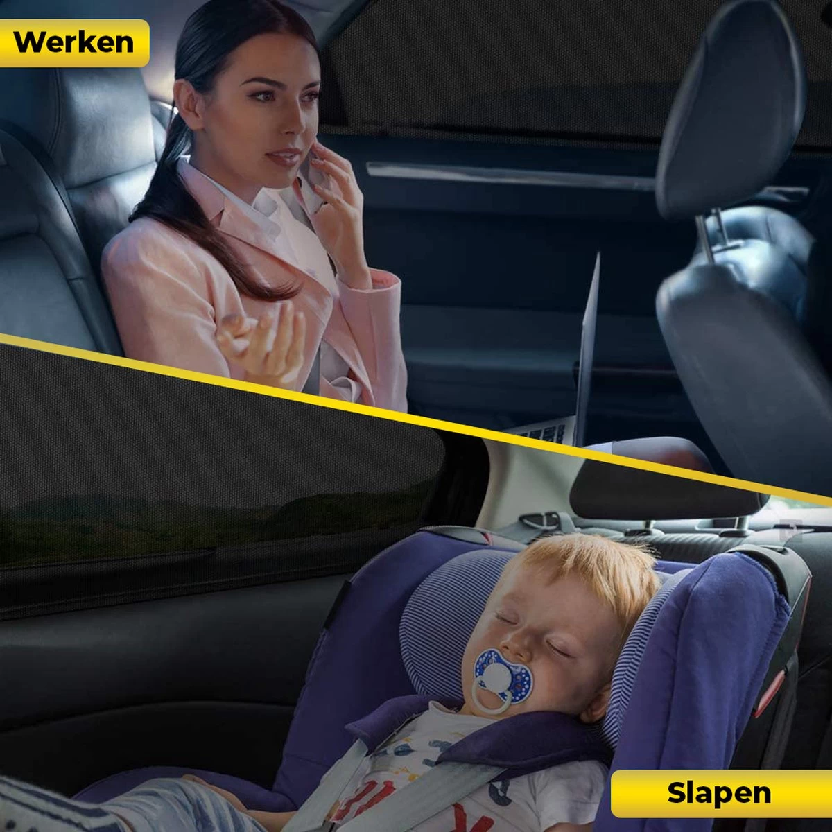 MostEssential Premium Zonnescherm Auto Baby – Zonnescherm Auto Zijruit - Zonwering Auto Voor Baby En Kind – UV Protectie - Zonder Zuignappen - Inclusief Luxe Opbergtas 7 MostEssential Premium Zonnescherm Auto Baby – Zonnescherm Auto Zijruit - Zonwering Auto Voor Baby En Kind – UV Protectie - Zonder Zuignappen - Inclusief Luxe Opbergtas - Afbeelding 7