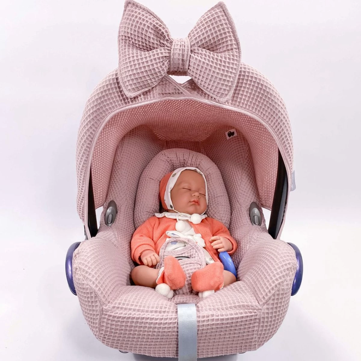 Wazzhappening - Maxi Cosi Hoes Set - Oudroze - Autostoelhoes 3 Wazzhappening - Maxi Cosi Hoes Set - Oudroze - Autostoelhoes - Afbeelding 3