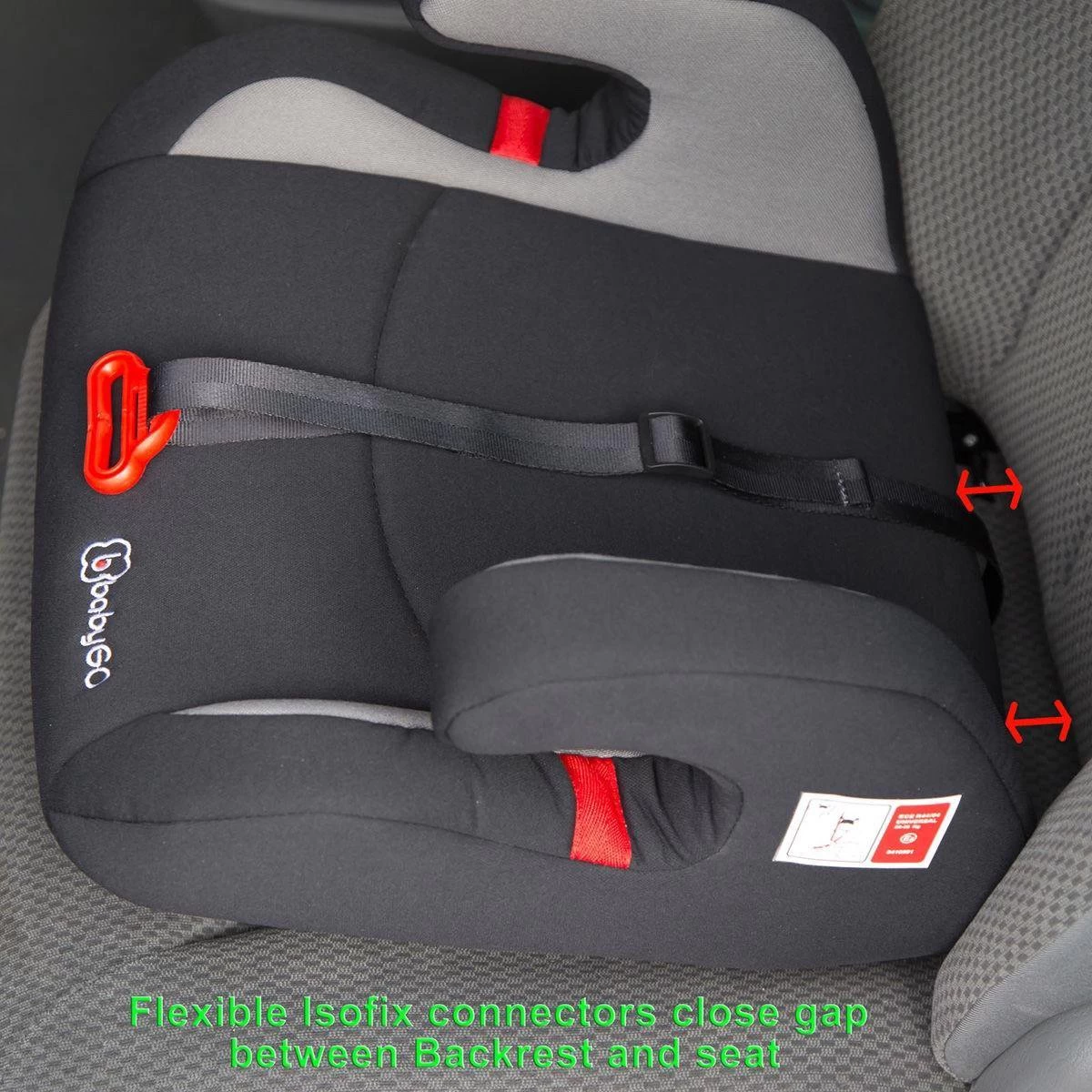 Booster - Zitverhoger Met Isofix BabyGO Bursa II Zwart (15-36kg) 10 Booster - Zitverhoger Met Isofix BabyGO Bursa II Zwart (15-36kg) - Afbeelding 10