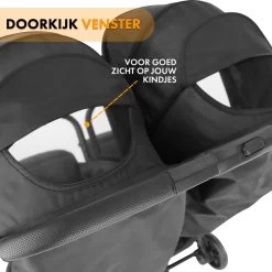 Deryan Luxe Rolo X2 Dubbele Buggy - Duo Buggy - Zwart -Kinderwagens Kortingswinkel 1200x1200 930
