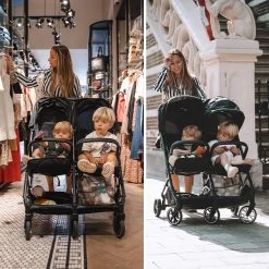 Deryan Luxe Rolo X2 Dubbele Buggy - Duo Buggy - Zwart -Kinderwagens Kortingswinkel 1200x1200 932