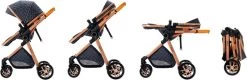 Merkloos Kinderwagen 3-in-1 – Luxe Kinderwagen - Buggy – Wandelwagen - Multifunctioneel – Opklapbaar – Incl Autostoel – Blauw -Kinderwagens Kortingswinkel 1200x388