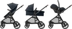 Maxi-Cosi Zelia³ Kinderwagen - Essential Graphite (zwart Frame + Bruin Leer) -Kinderwagens Kortingswinkel 1200x483