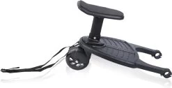 Merkloos Happyment® Universeel Meerijdplankje - Met Zitting - Voor Kinderwagen - Buggyboard - Zwart -Kinderwagens Kortingswinkel 1200x613
