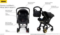 Doona+ Babyautostoel/Buggy Midnight Edition - Midnight -Kinderwagens Kortingswinkel 1200x716