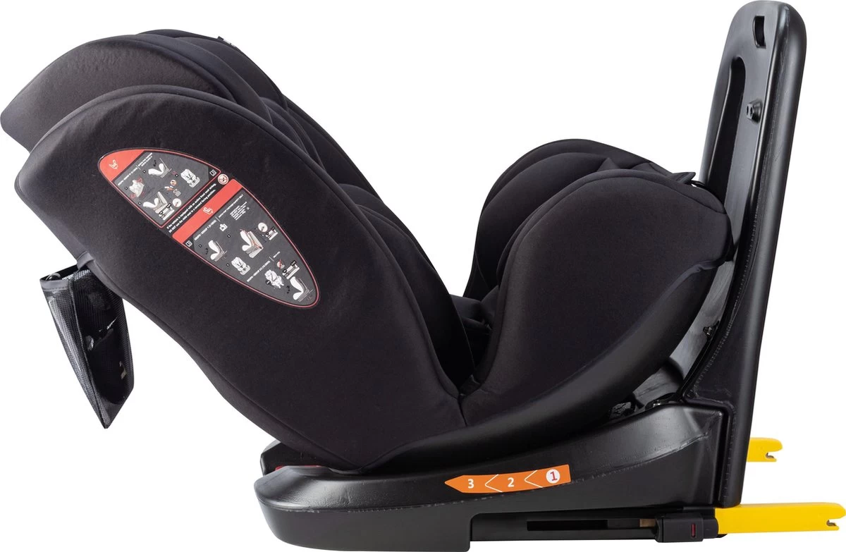Bebies First Meegroei Autostoel Rotate - Isofix - Groep 0/1/2/3 - 360 Graden Draaibaar - Zwart 2 Bebies First Meegroei Autostoel Rotate - Isofix - Groep 0/1/2/3 - 360 Graden Draaibaar - Zwart - Afbeelding 2