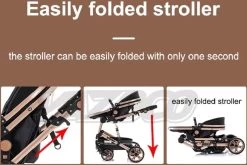 Merkloos Luxe Multi-functionele 3 In 1 Wandelwagen - Babywagen - Kwalitatieve Buggy - Opklapbare Kinderwagen - Licht En Flexibel -Kinderwagens Kortingswinkel 1200x804 1