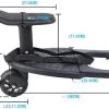 Meerijdplankje Met Zitje - Meerijdplankje Universeel – Buggy Board – Buggy Board Meerijdplankje – Buggy Universeel Meerijdplankje – Zwart Wiel