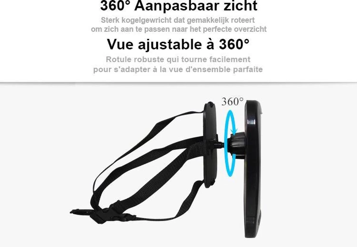 Merkloos Autospiegel Baby - Verstelbare Spiegel Hoofdsteun Autostoel Achterbank - Veiligheidsspiegel - Baby En Kids - 19 X 30cm - 360 Graden Draaibaar - Zwart 13 Merkloos Autospiegel Baby - Verstelbare Spiegel Hoofdsteun Autostoel Achterbank - Veiligheidsspiegel - Baby En Kids - 19 X 30cm - 360 Graden Draaibaar - Zwart - Afbeelding 13