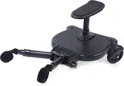 Merkloos Meerijdplankje - Kinderwagen - Buggy - KANT EN KLAAR - Al In Elkaar Gezet! - Met Zitje Voor Uw Kind - Zwart -Kinderwagens Kortingswinkel 1200x833