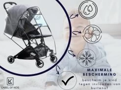 Regenhoes Kinderwagen - Regenhoes Buggy - Wandelwagen - Regenscherm - Universeel - Hoogwaardige Kwaliteit -Kinderwagens Kortingswinkel 1200x900 17