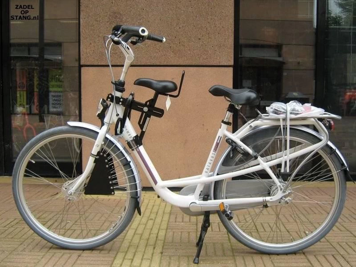 Zadel Op Stang Model 4 Kinderzitje Voor Damesfiets Met Enkele Oversized Onderbuis - Nooit Meer Zwaar Sturen 2 Zadel Op Stang Model 4 Kinderzitje Voor Damesfiets Met Enkele Oversized Onderbuis - Nooit Meer Zwaar Sturen - Afbeelding 2