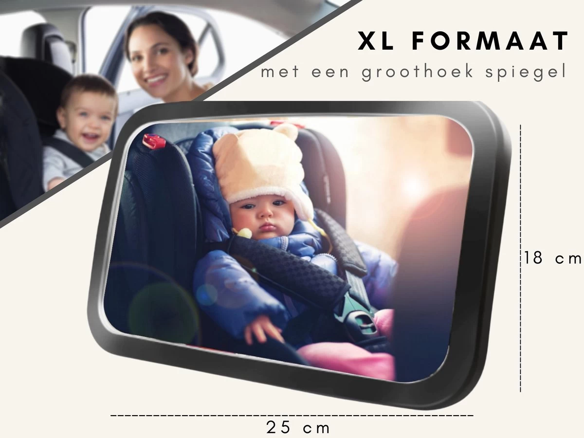Autospiegel Baby Achterbank - Universele Baby Auto Spiegel 2 Autospiegel Baby Achterbank - Universele Baby Auto Spiegel - Afbeelding 2