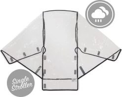 Hauck Regenhoes - Geschikt Voor Buggy's - Transparant, Grijs -Kinderwagens Kortingswinkel 1200x954