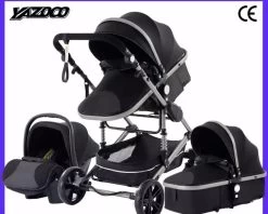 Merkloos Luxe Multi-functionele 3 In 1 Wandelwagen - Babywagen - Kwalitatieve Buggy - Opklapbare Kinderwagen - Licht En Flexibel -Kinderwagens Kortingswinkel 1200x963