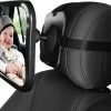 Verstelbare Baby Achteruitkijk Autospiegel - Auto Veiligheidsspiegel Baby - Achterbank Spiegel Baby - AutoSpiegel Baby - Babyspiegel Auto - Kinder Autospiegel - Zwart