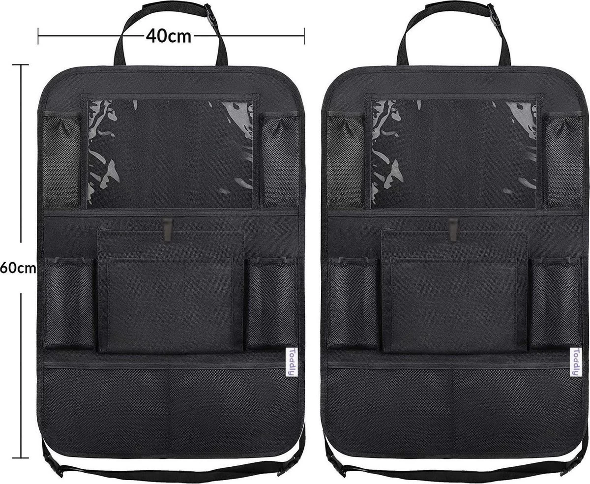 Merkloos Premium Luxe & Stevige Autostoel Organizer Met Tablet Houder - Set Van 2 - Auto Stoel Organiser - 6 Merkloos Premium Luxe & Stevige Autostoel Organizer Met Tablet Houder - Set Van 2 - Auto Stoel Organiser - - Afbeelding 6