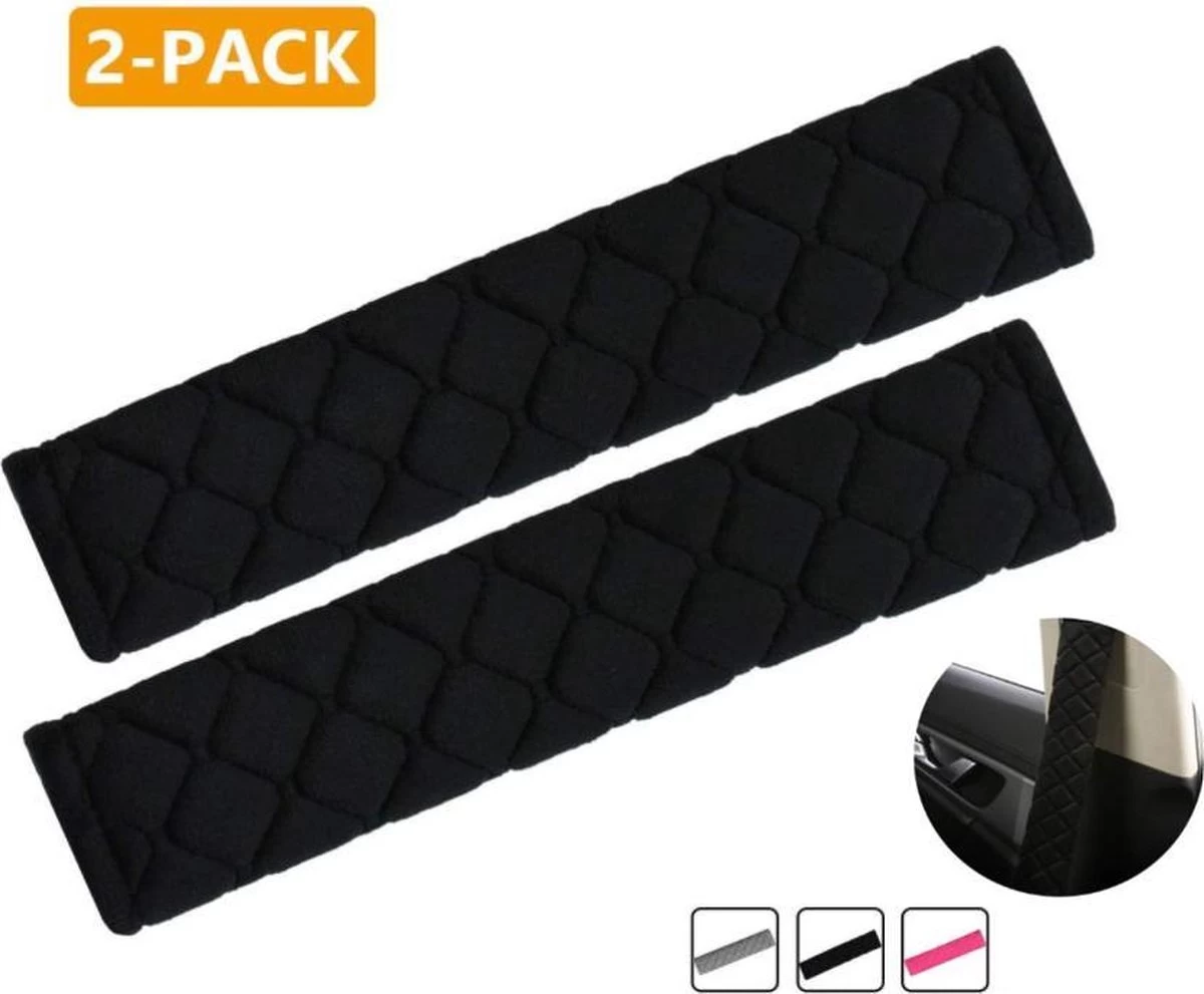 Merkloos Luxe Gordelhoes - Auto Gordelbeschermer - Gordelkussen - Zwart - 2 Stuks Gordelbeschermers 1 Merkloos Luxe Gordelhoes - Auto Gordelbeschermer - Gordelkussen - Zwart - 2 Stuks Gordelbeschermers