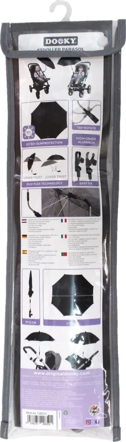 Dooky Parasol Kinderwagen Grijs Gemêleerd -Kinderwagens Kortingswinkel 342x1200 1
