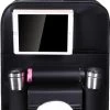Luxe Auto Organizer Met Tablet Houder Autostoel Organiser Ipadhouder Voor Kinderen – Zwart