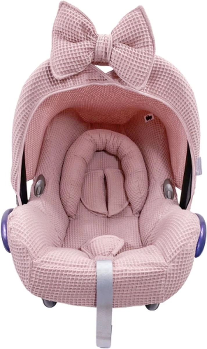 Wazzhappening - Maxi Cosi Hoes Set - Oudroze - Autostoelhoes 1 Wazzhappening - Maxi Cosi Hoes Set - Oudroze - Autostoelhoes