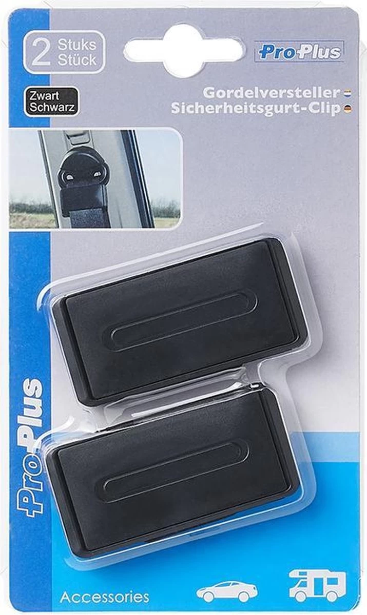 PROPLUS Pro Plus Gordelversteller - 7 X 4 X 2 Cm - Zwart - 2 Stuks 3 PROPLUS Pro Plus Gordelversteller - 7 X 4 X 2 Cm - Zwart - 2 Stuks - Afbeelding 3