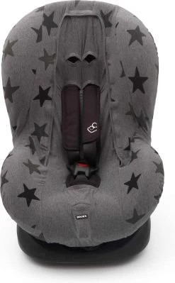 Dooky Seat Cover Groep 1 Autostoel Hoes Grey Star -Kinderwagens Kortingswinkel 743x1200 2