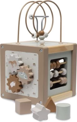 Jollein Houten Activiteitenkubus 15x15x15cm - Farm -Kinderwagens Kortingswinkel 757x1200 1