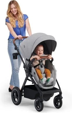 Kinderkraft B-Tour Ash Grey 3-in-1 Combi Kinderwagen Incl. Autostoel KSBTOU00DGR3000 -Kinderwagens Kortingswinkel 767x1200 1