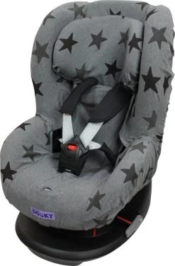 Dooky Seat Cover Groep 1 Autostoel Hoes Grey Star -Kinderwagens Kortingswinkel 793x1200 3