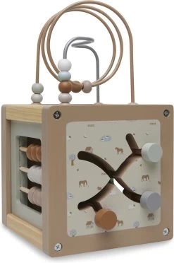 Jollein Houten Activiteitenkubus 15x15x15cm - Farm
