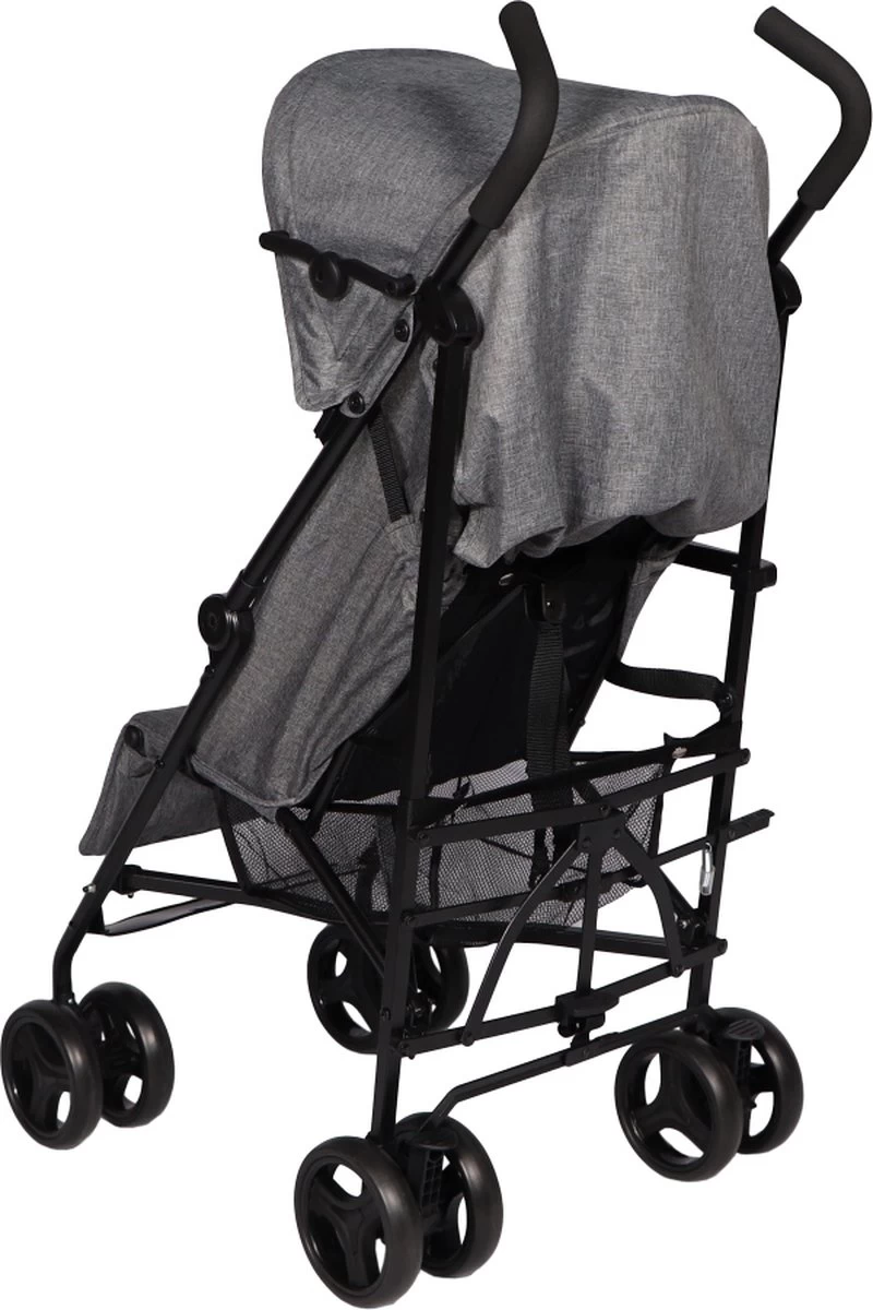 Ding GoGo Buggy - Grijs - Multi Standen Buggy - Incl. Boodschappenmandje En Zonnekap 2 Ding GoGo Buggy - Grijs - Multi Standen Buggy - Incl. Boodschappenmandje En Zonnekap - Afbeelding 2