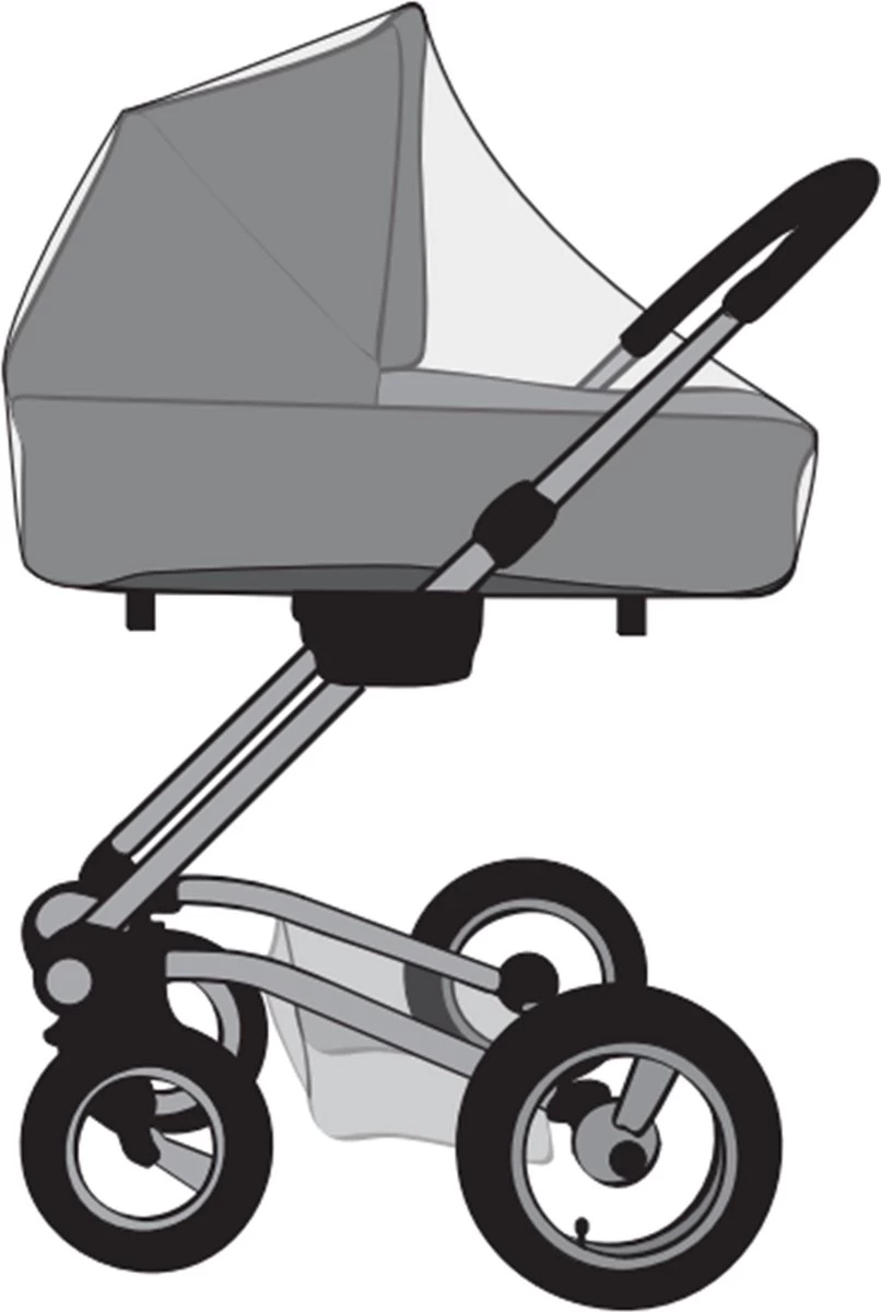 Babsana Regenhoes Voor Kinderwagen - Transparant 1 Babsana Regenhoes Voor Kinderwagen - Transparant