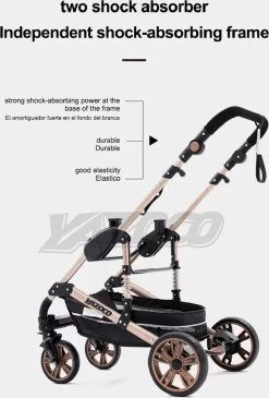 Merkloos Luxe Multi-functionele 3 In 1 Wandelwagen - Babywagen - Kwalitatieve Buggy - Opklapbare Kinderwagen - Licht En Flexibel -Kinderwagens Kortingswinkel 811x1200 1