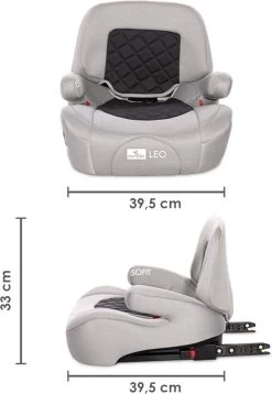 Lorelli Leo Fossil Grey Isofit 22-36 Kg Booster 1007161-2309 -Kinderwagens Kortingswinkel 828x1200 2