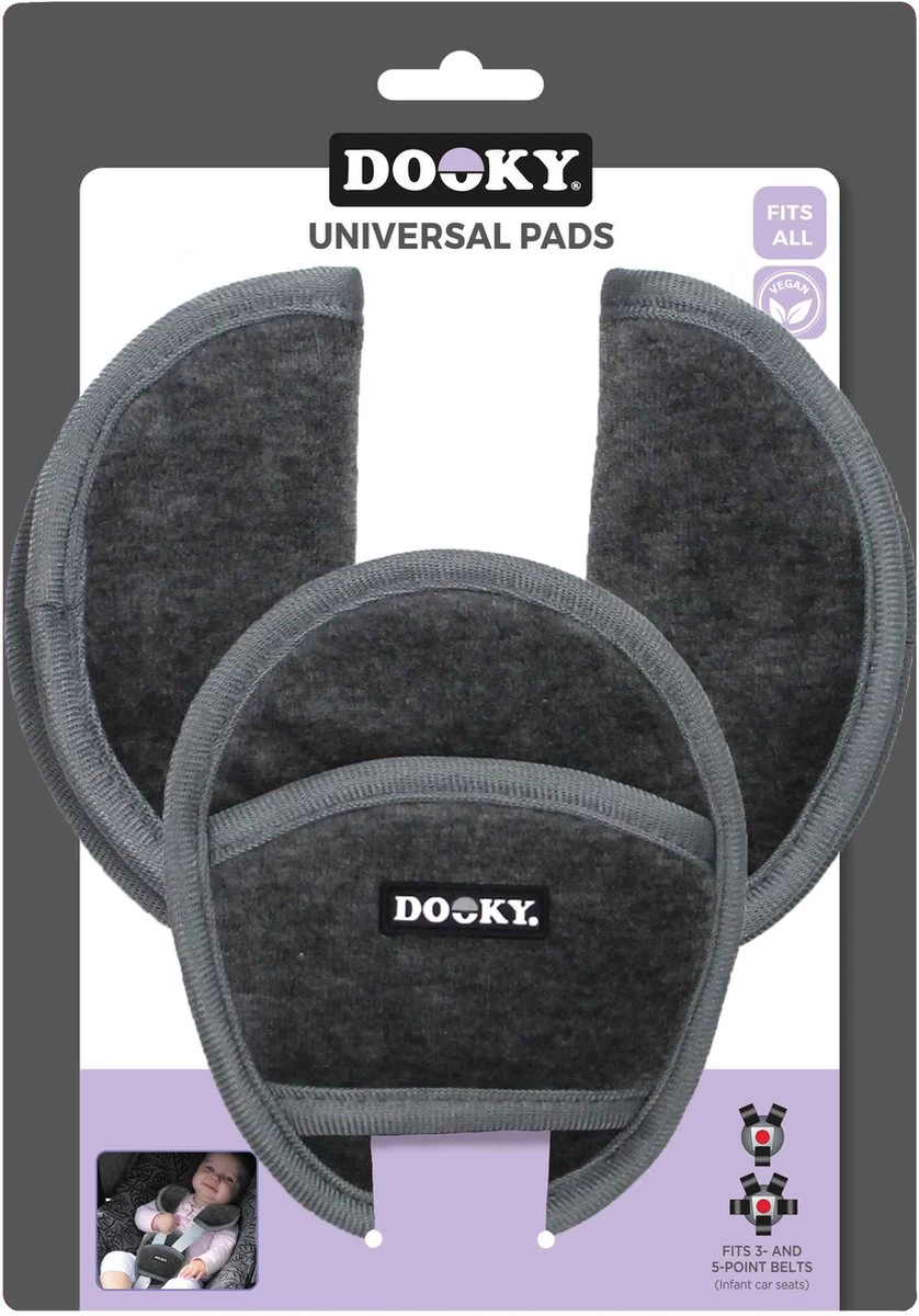 Dooky Gordelbeschermers Universeel - Soft Grey 2 Dooky Gordelbeschermers Universeel - Soft Grey - Afbeelding 2