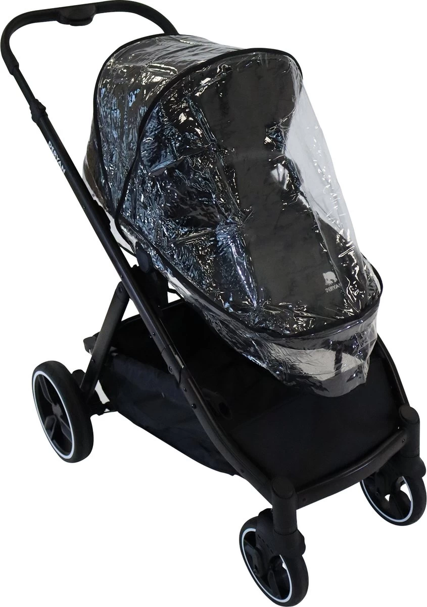 Deryan Evy Buggy Regenhoes - Transparant Regenscherm Voor Kinderwagen - Regenkap 3 Deryan Evy Buggy Regenhoes - Transparant Regenscherm Voor Kinderwagen - Regenkap - Afbeelding 3