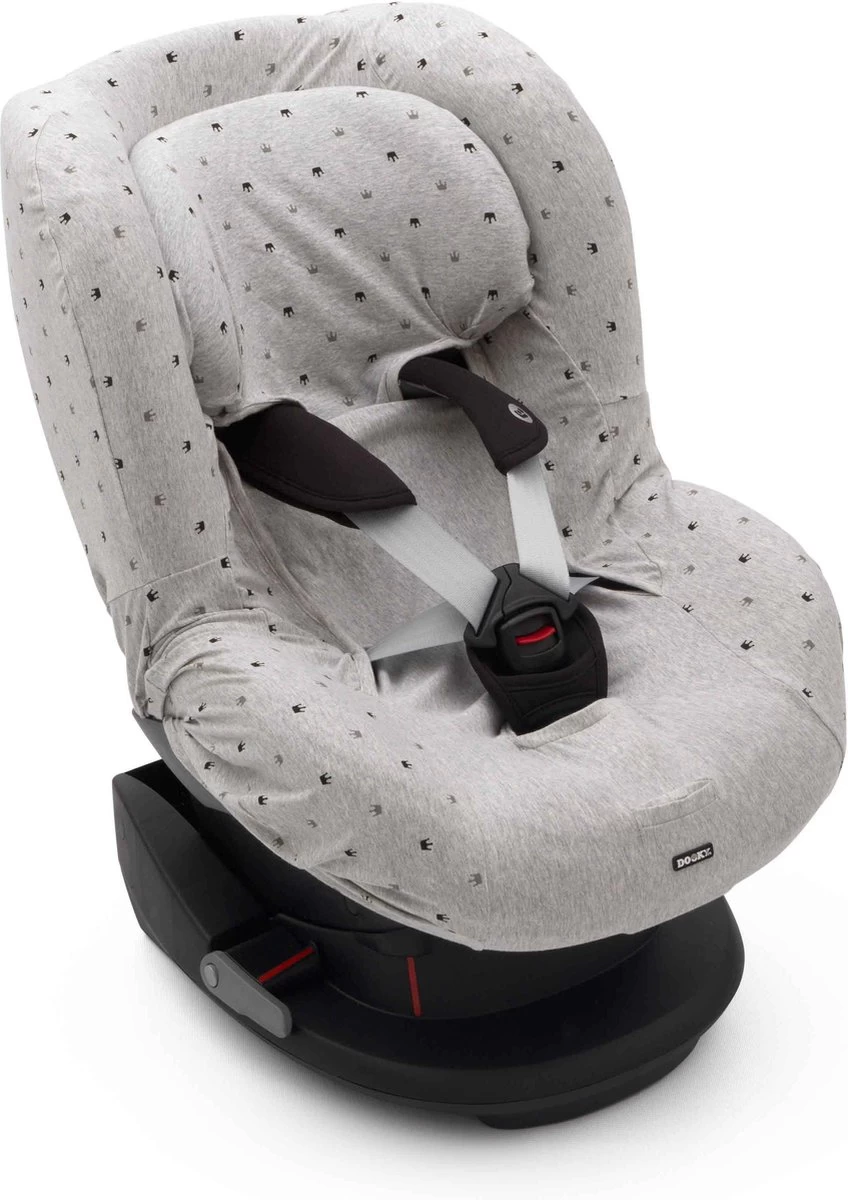 Dooky Seat Cover Groep 1 Autostoel Hoes Light Grey Crowns 1 Dooky Seat Cover Groep 1 Autostoel Hoes Light Grey Crowns