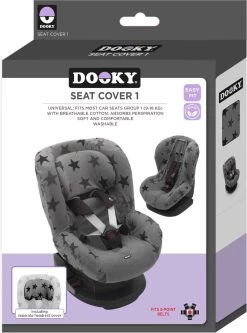Dooky Seat Cover Groep 1 Autostoel Hoes Grey Star -Kinderwagens Kortingswinkel 890x1200 5