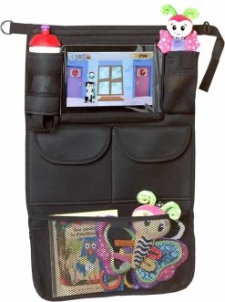 A3 Baby & Kids Autostoel Organizer Met Tablet Houder - Zwart