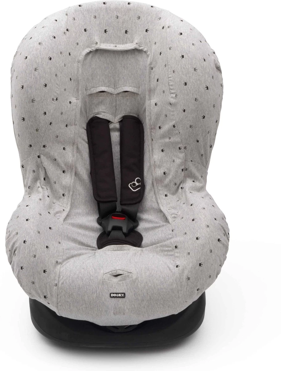 Dooky Seat Cover Groep 1 Autostoel Hoes Light Grey Crowns 8 Dooky Seat Cover Groep 1 Autostoel Hoes Light Grey Crowns - Afbeelding 8