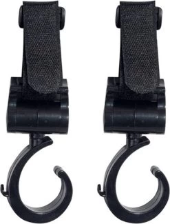 Kinderwagen Tassenhaak 2 Stuks - Boodschappenhaken - Tassenhanger - Babywagen Tassenhaak - Strollerhook - Buggy Haak - Bags Holder - Tassenclips - Rugzak Hanger - Verplaatsbare Hanger - Rolstoelhaak - Auto Hoofdsteun Haak