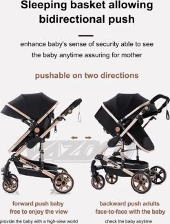 Merkloos Luxe Multi-functionele 3 In 1 Wandelwagen - Babywagen - Kwalitatieve Buggy - Opklapbare Kinderwagen - Licht En Flexibel -Kinderwagens Kortingswinkel 913x1200 3