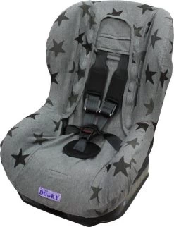 Dooky Seat Cover Groep 1 Autostoel Hoes Grey Star -Kinderwagens Kortingswinkel 921x1200 3