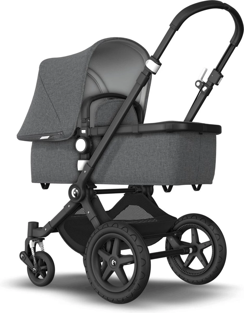 Bugaboo Cameleon 3 Plus Kinderwagen Met Stoel En Wieg - Zwart / Gemȇleerd Grijs 8 Bugaboo Cameleon 3 Plus Kinderwagen Met Stoel En Wieg - Zwart / Gemȇleerd Grijs - Afbeelding 8