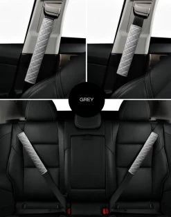 Hazlö Luxe Gordelhoezen - Checkered - Auto Gordel Beschermer - Schouderhoezen - Gordelkussen - Gordelhoes - 2 Stuks - Grijs -Kinderwagens Kortingswinkel 947x1200 4